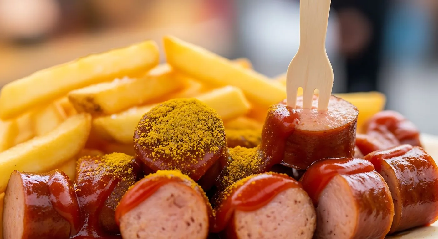 Currywurst mit Pommes frites